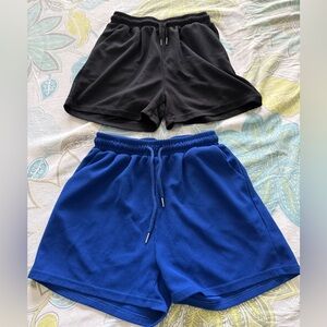Black and Blue Athletic Shorts Duo